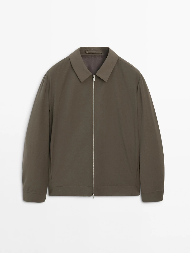 Total look wool blend jacket