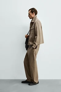 EMBROIDERED STRAIGHT FIT PANTS