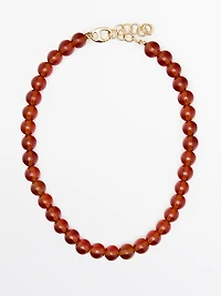 Necklace with glass beads
