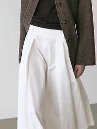 Midi skirt with belt loop details