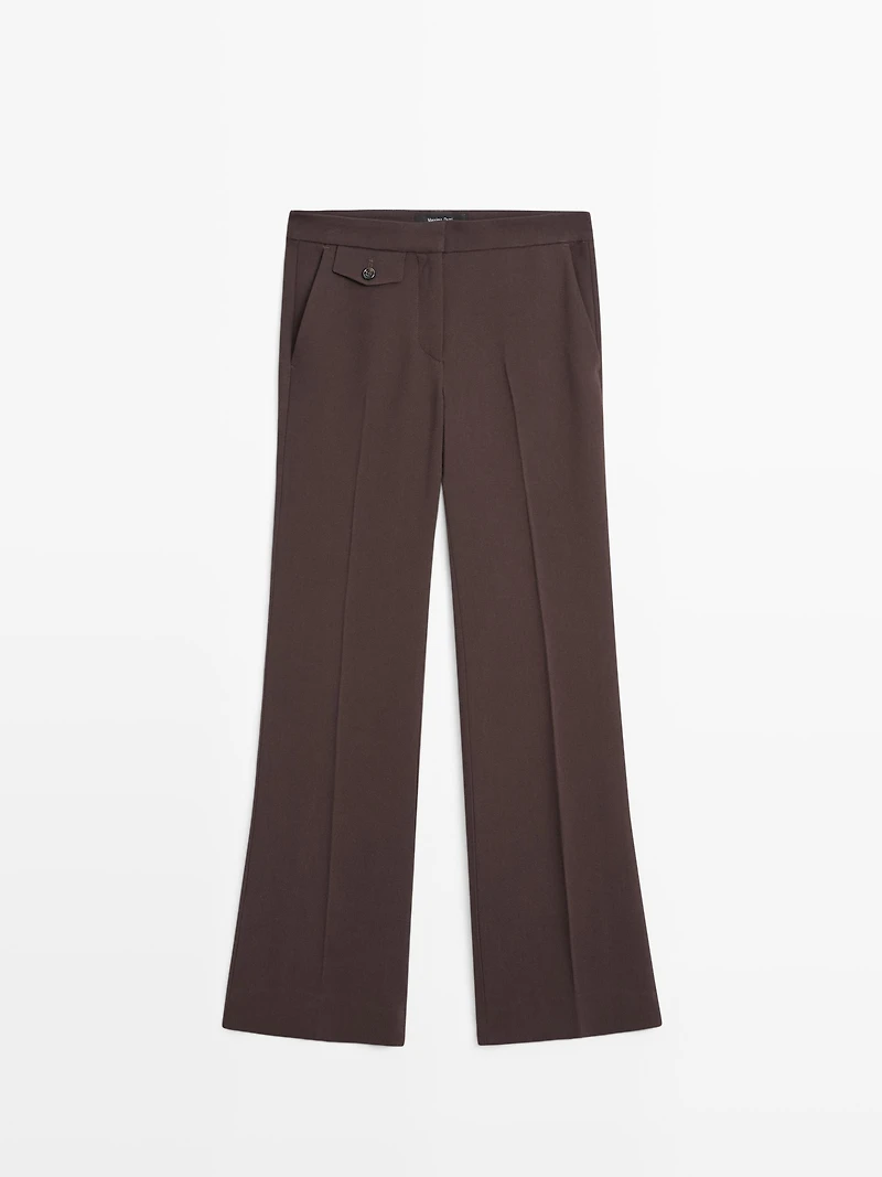 Pantalon flare poche