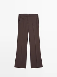 Pantalon flare poche