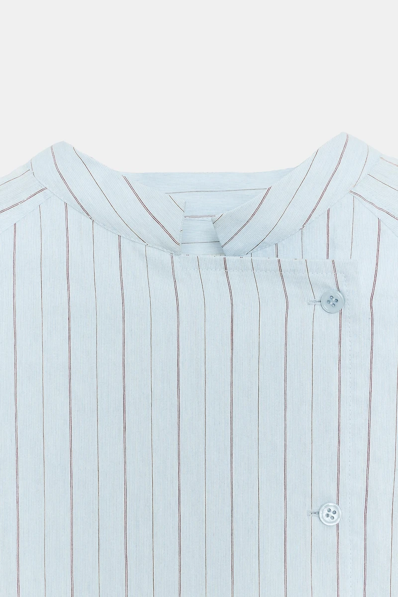 ZW COLLECTION ASYMMETRICAL STRIPED SHIRT