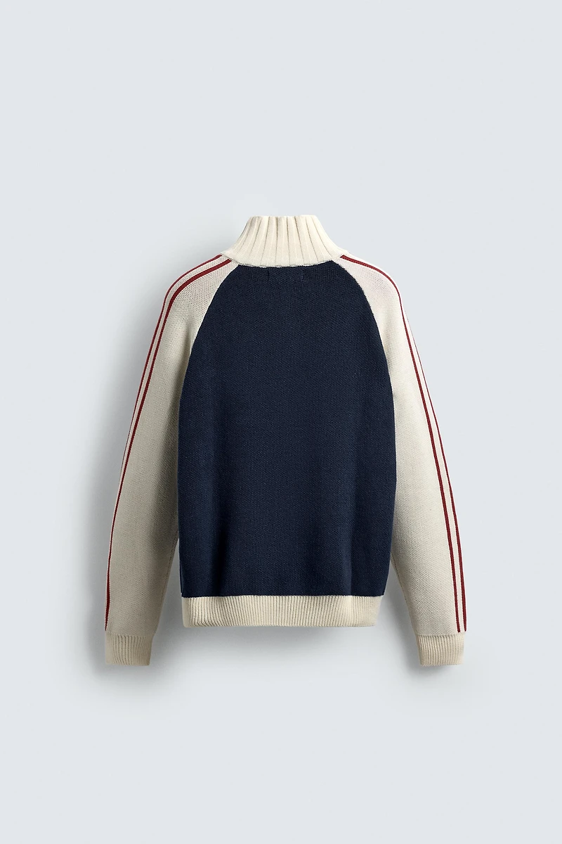 GILET EN MAILLE COLOR BLOCK BANDES CHAMPION ® X ZARA