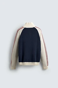 GILET EN MAILLE COLOR BLOCK BANDES CHAMPION ® X ZARA