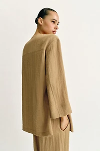 VESTE CROISÉE À FENTES LATÉRALES ENSEMBLE