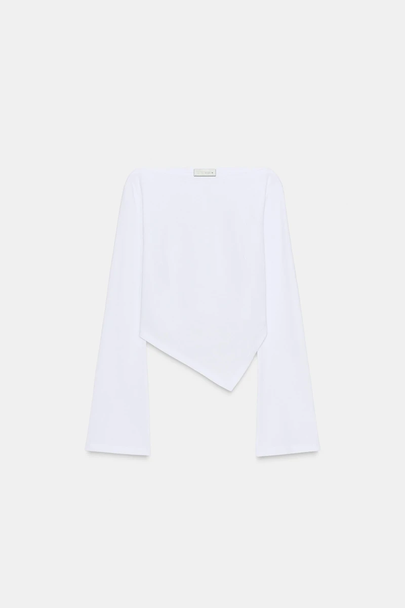 T-SHIRT COL BATEAU ASYMÉTRIQUE
