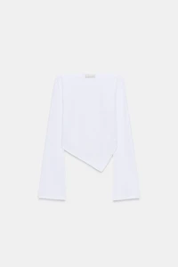 T-SHIRT COL BATEAU ASYMÉTRIQUE