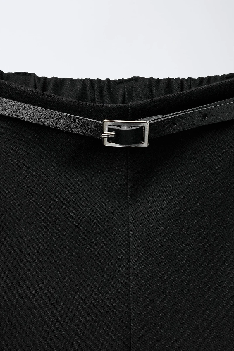 PANTALON JUPE-CULOTTE AVEC CEINTURE