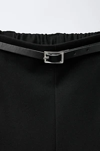 PANTALON JUPE-CULOTTE AVEC CEINTURE