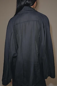 ZW COLLECTION WRAP SHIRT WITH FROG FASTENINGS