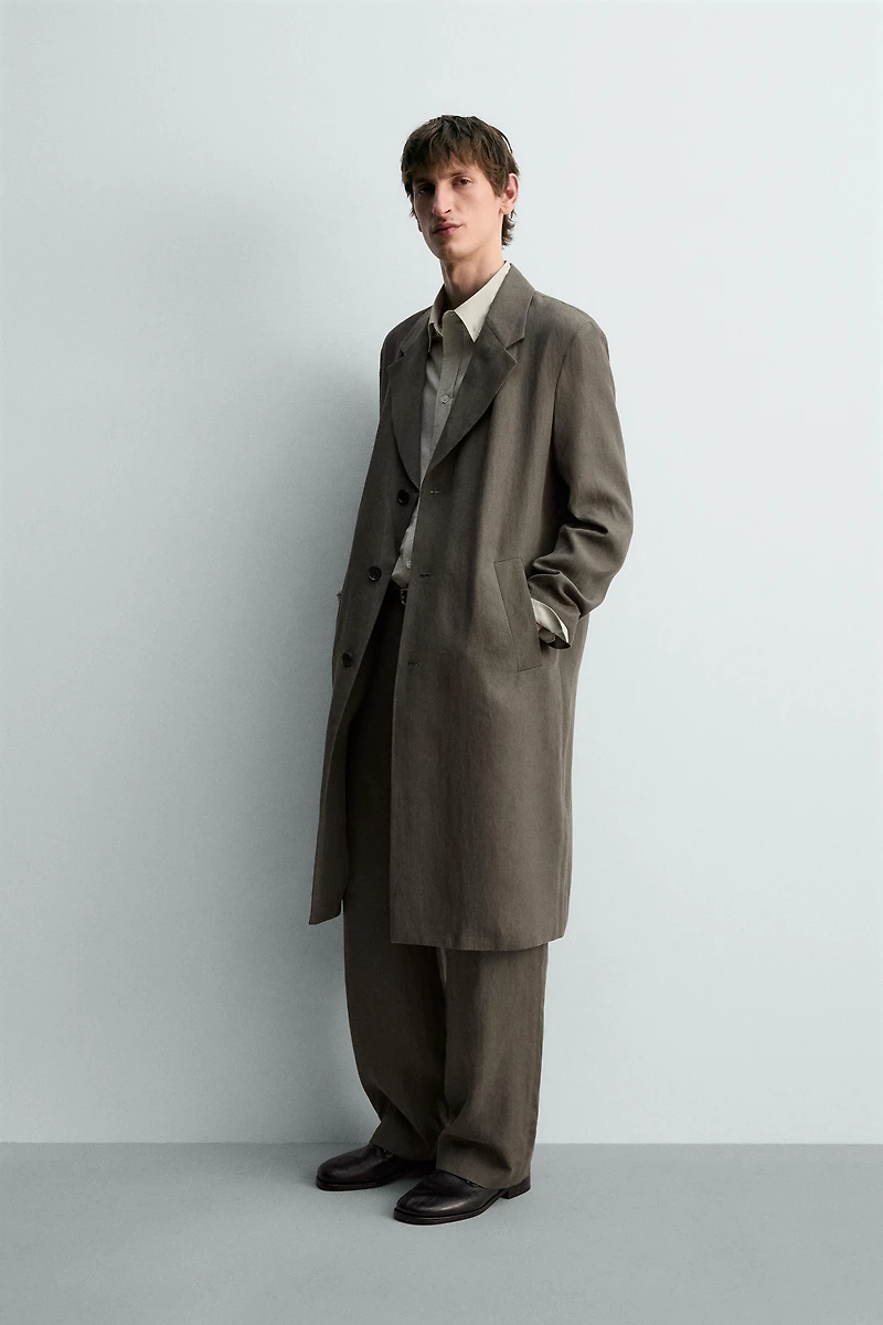 100% LINEN FROCK COAT