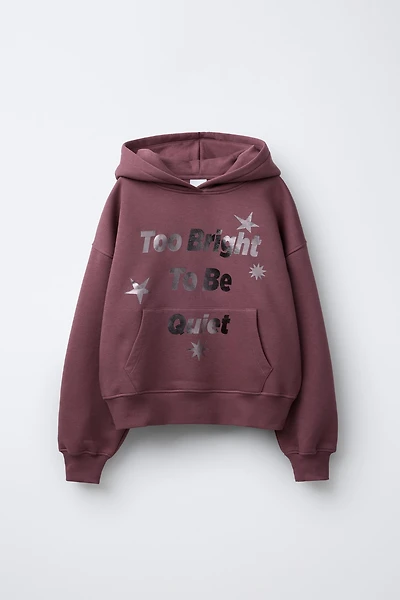 HOODIE WITH SHINY TEXT