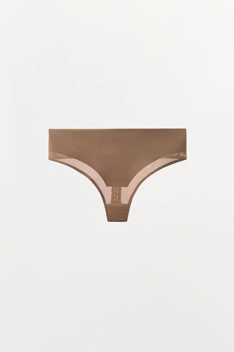 WIDE WAIST THONG WITH POLYAMIDE