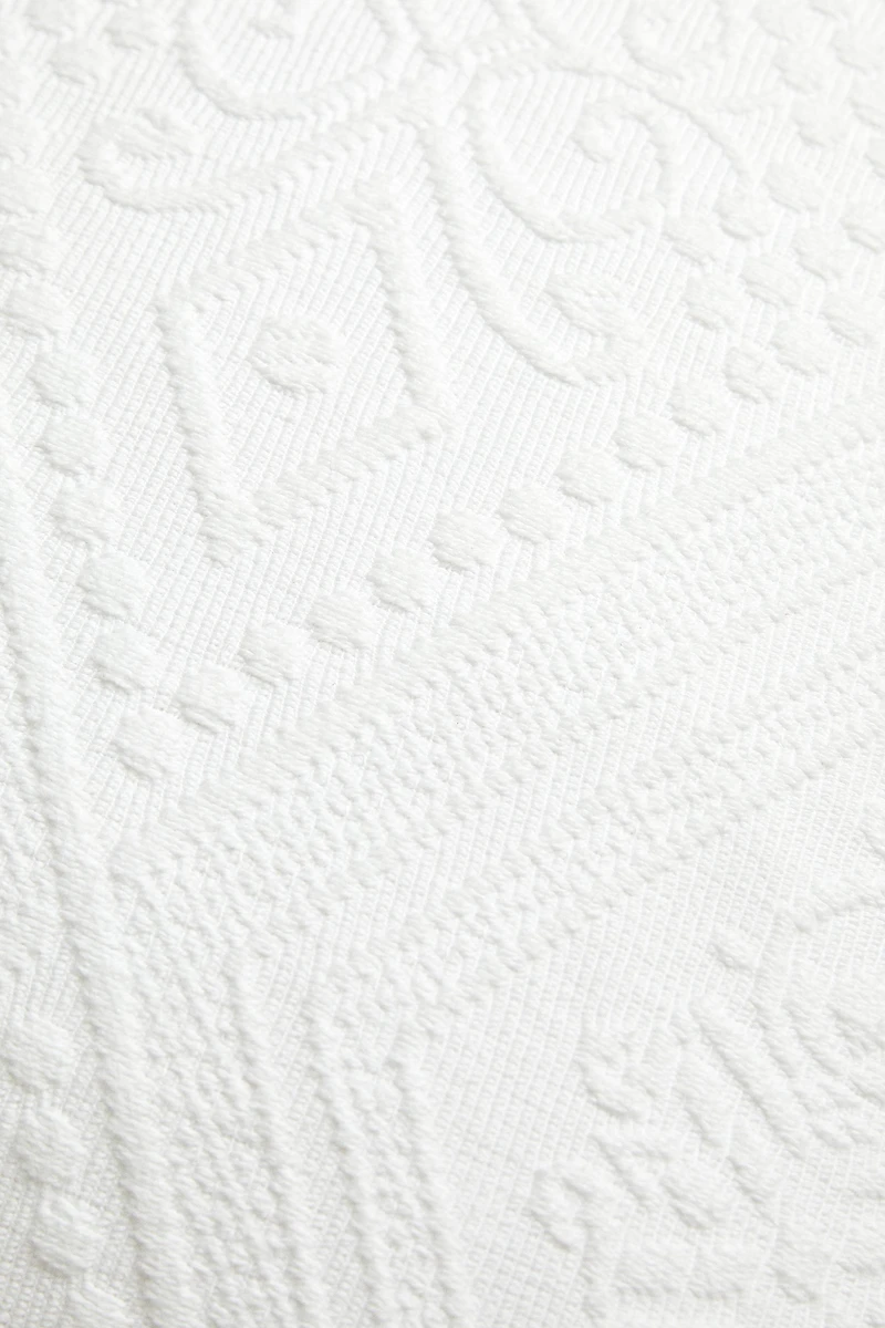 COTTON THROW PILLOW COVER WITH A GEOMETRIC DESIGN