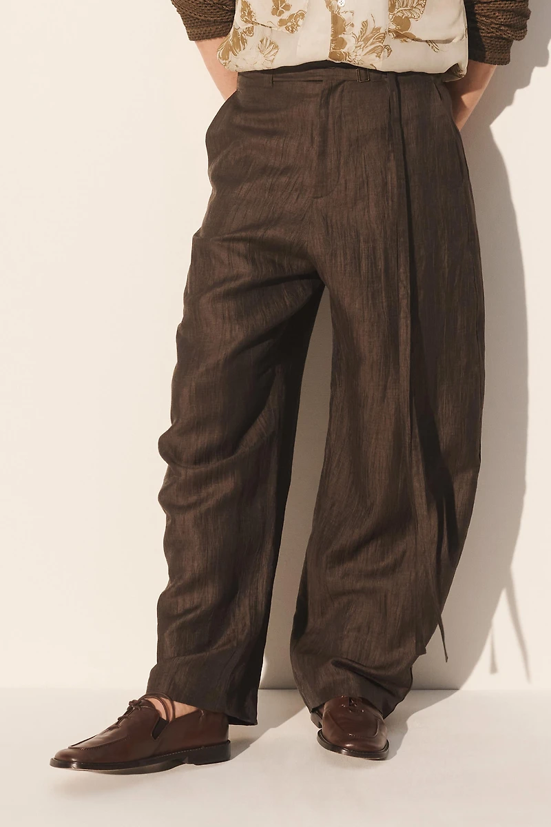 PANTALON COUPE LARGE AVEC CEINTURES