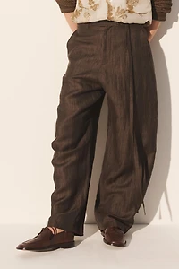 PANTALON COUPE LARGE AVEC CEINTURES