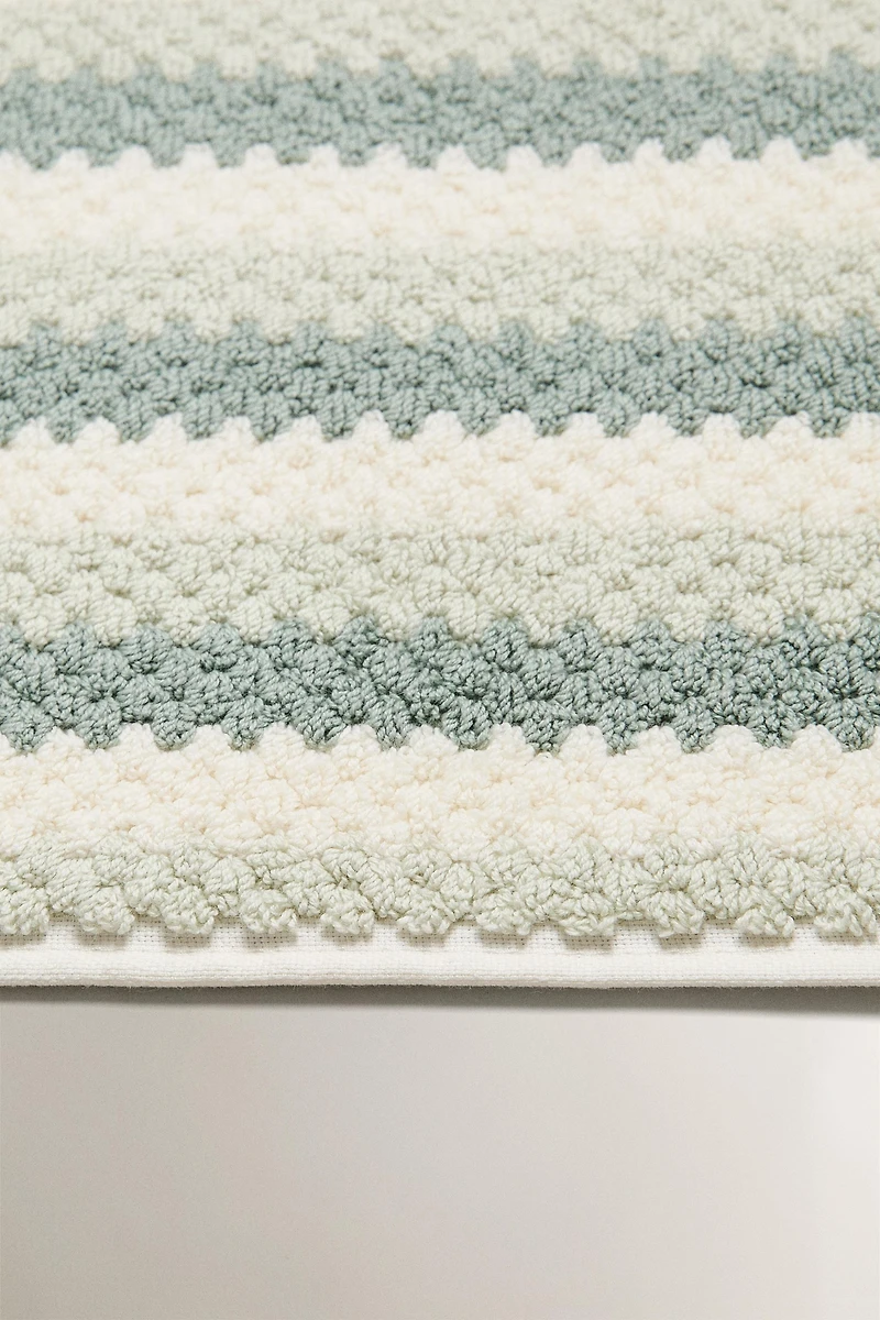 TAPIS DE BAIN JACQUARD GÉOMÉTRIQUE
