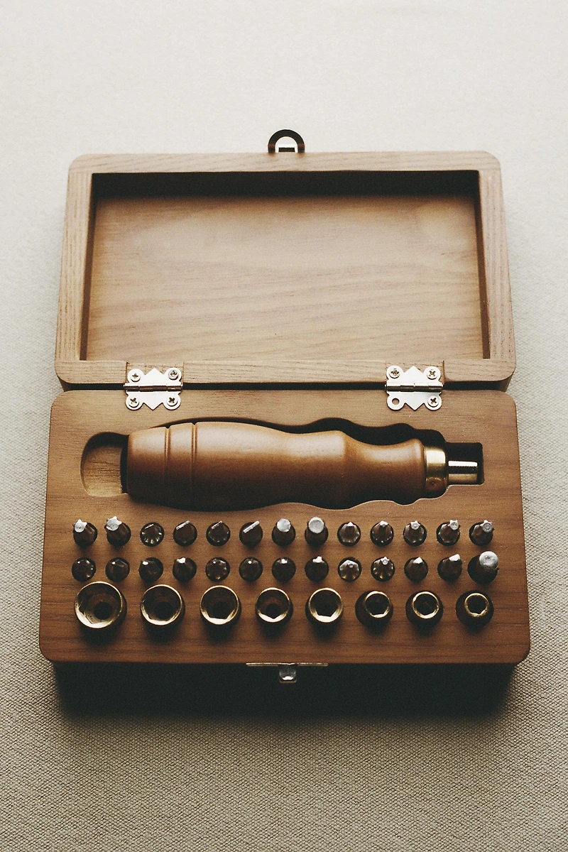 TOURNEVIS ACIER BOÎTE BOIS HÊTRE