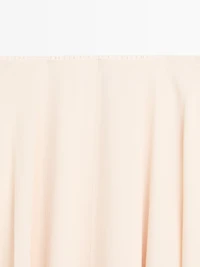 Flowing asymmetric midi skirt