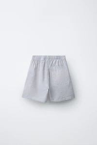 EMBROIDERED STRIPED SHORTS