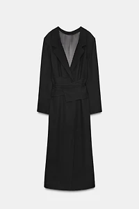 COAT DRESS WITH SASH ZW COLLECTION LIMITED EDITION
