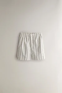 STRIPED COTTON SHORTS