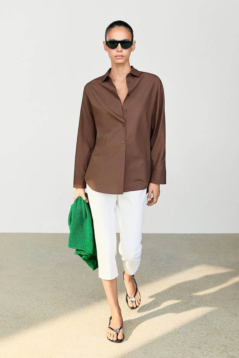 Cotton poplin shirt