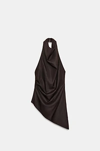 LINEN HALTER TOP