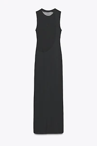 LONG COMBINATION TULLE DRESS