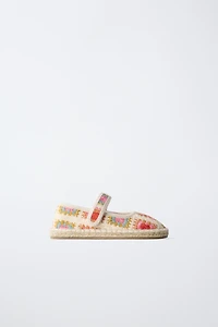 CROCHET EFFECT BALLET FLATS