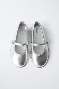 METALLIC BALLET FLATS