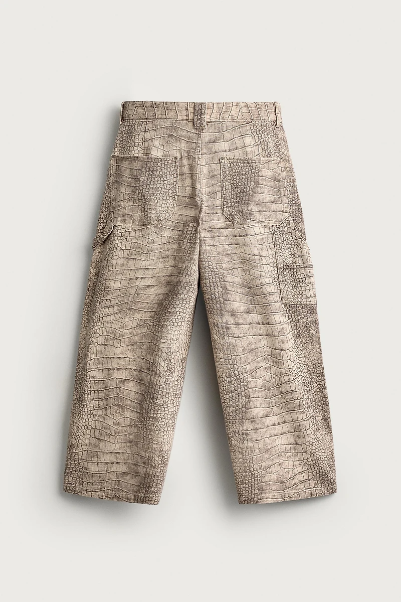 ANIMAL PRINT RELAXED FIT PANTS