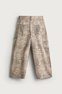 ANIMAL PRINT RELAXED FIT PANTS