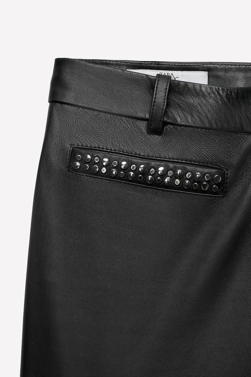 FLARE LEATHER PANTS WITH STUDS LUDOVIC DE SAINT SERNIN x ZARA