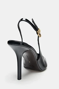 METAL BUCKLE HEELS