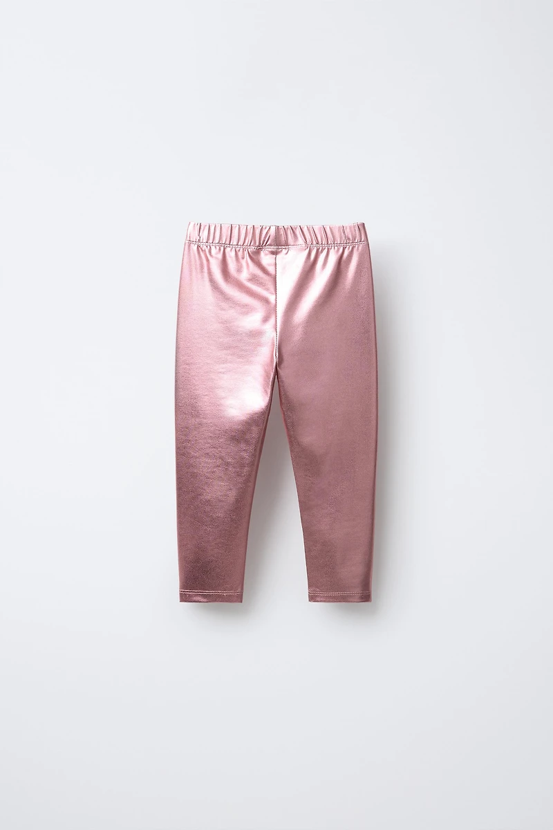 METALLIC EFFECT LEGGINGS