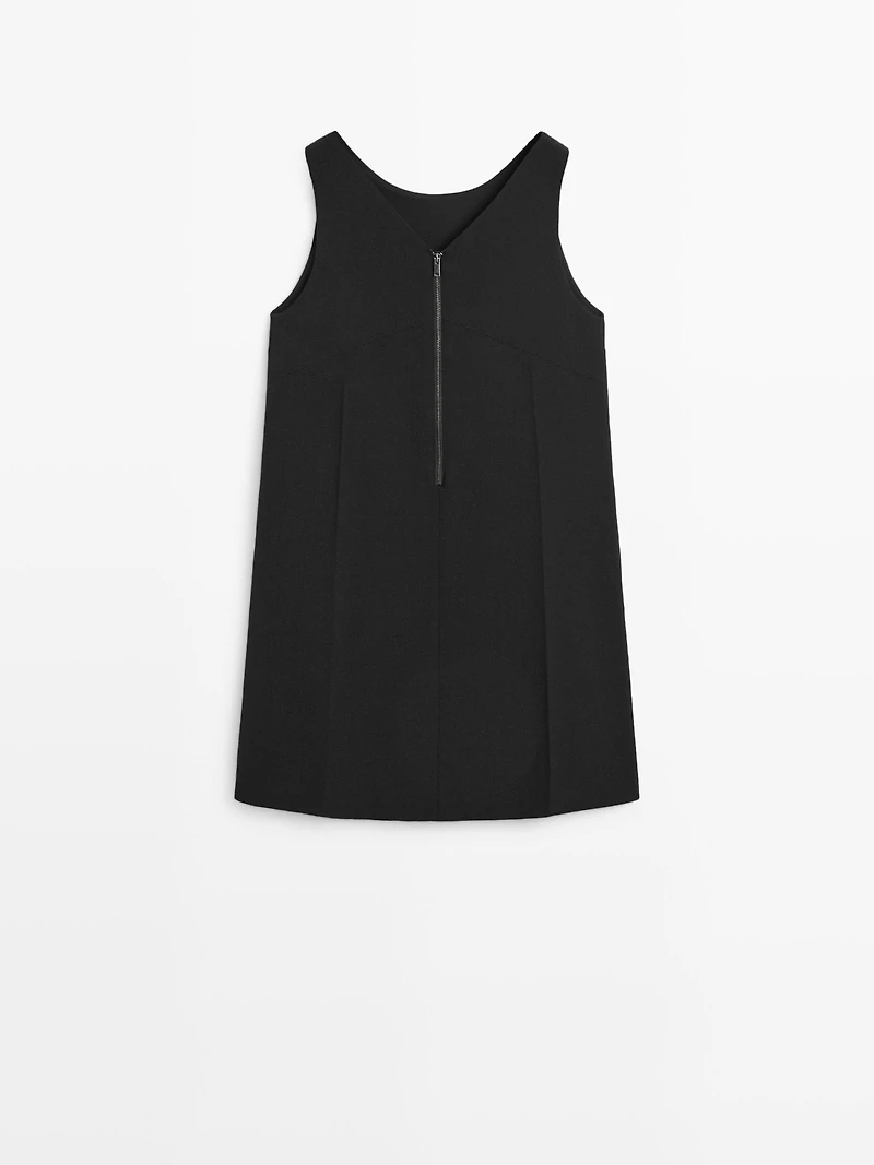 Wool blend mini dress