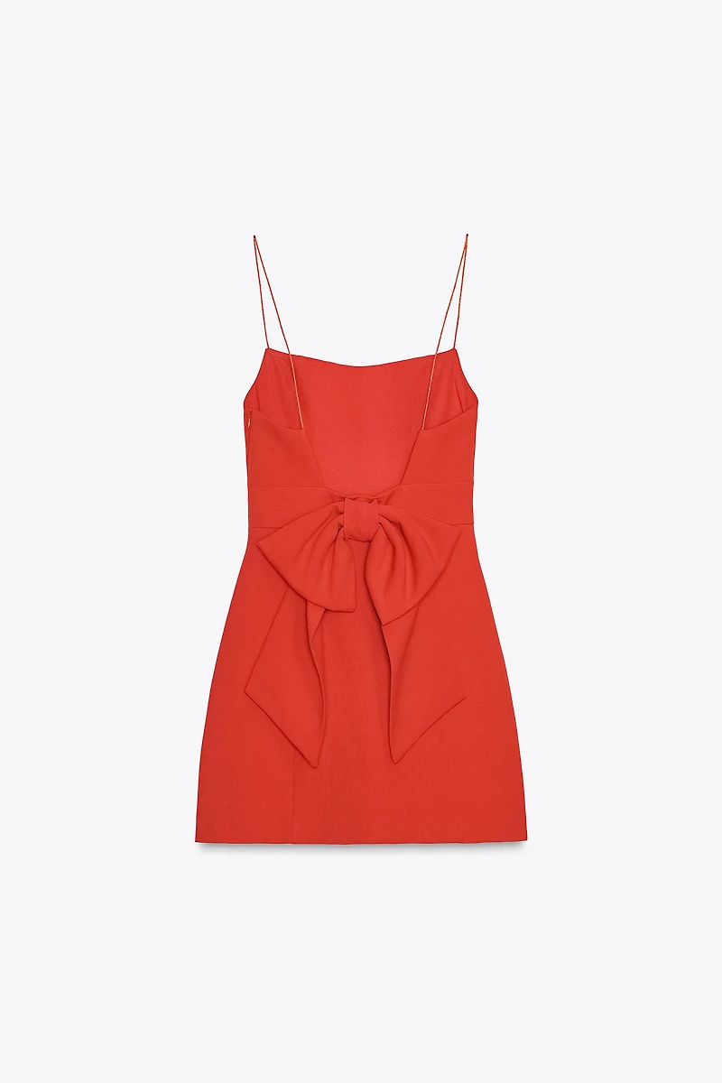 STRETCH SHORT BOW DRESS