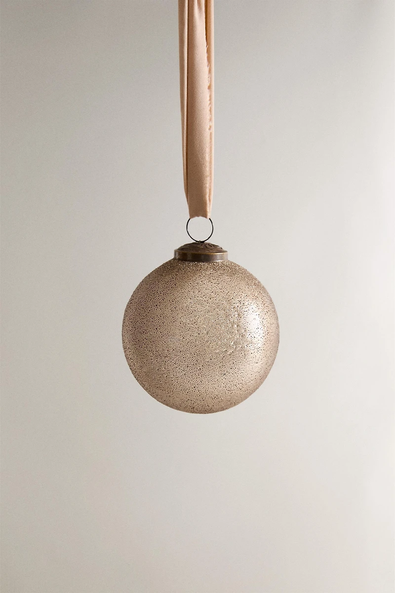 AGED CHRISTMAS TREE BALL ORNAMENT