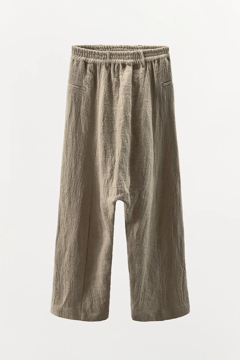 LIMITED EDITION 100% LINEN LOW-RISE PANTS