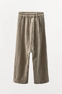 LIMITED EDITION 100% LINEN LOW-RISE PANTS