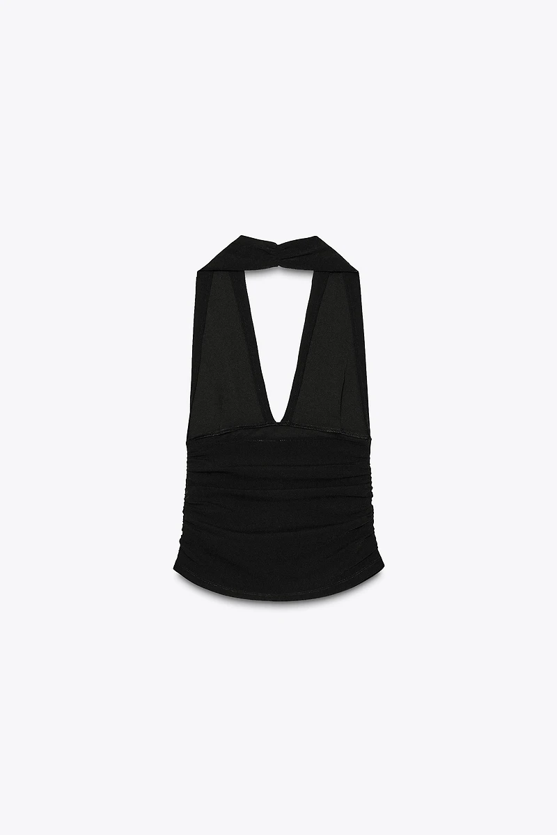 HALTER RUCHED TOP