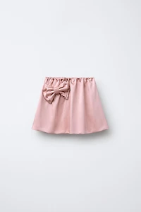 SATIN BOW SKORT