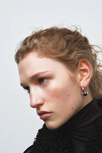 COMBINATION BALL HOOP EARRINGS