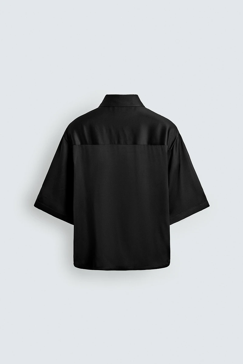 CHEMISE SATINÉE RELAXED FIT