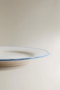 WAVY EARTHENWARE DINNER PLATE