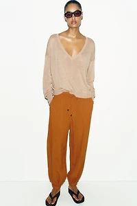 ELASTIC WAISTBAND PANTS