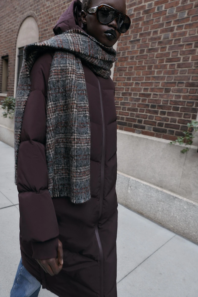 DOUDOUNE LONGUE À CAPUCHE DÉPERLANTE COUPE-VENT