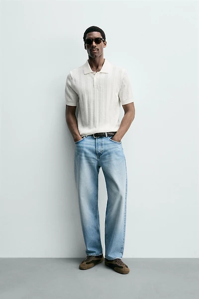 POLO EN MAILLE REGULAR FIT STRUCTURÉ
